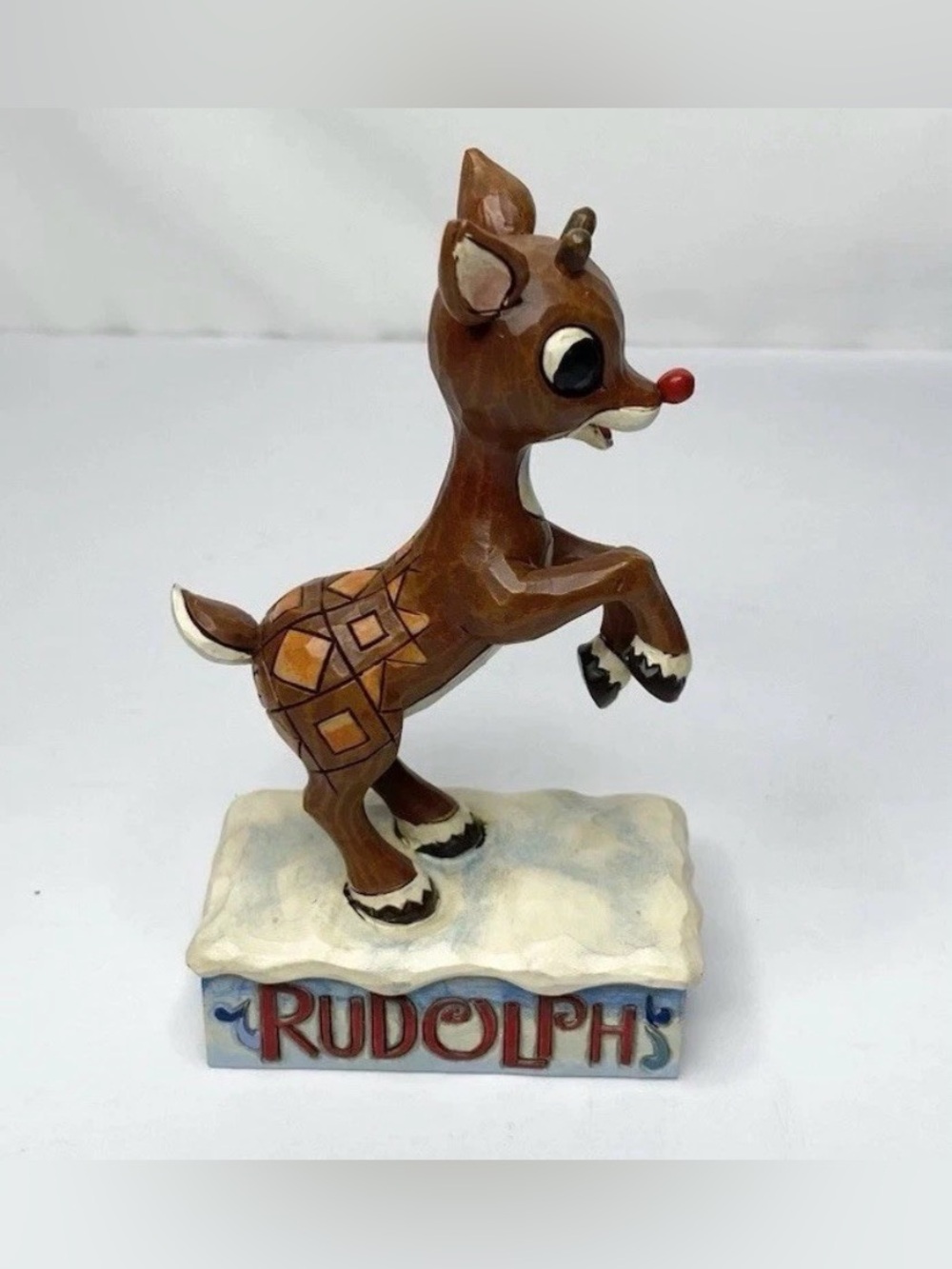 Jim Shore Rudolph Traditions Learning to Fly Figurine 4023448 Red Nosed Reindeer